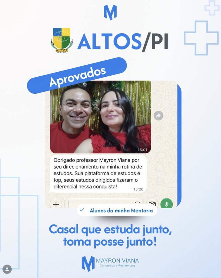 Aprovação de Casal aprovado — Aprovados · Altos/PI