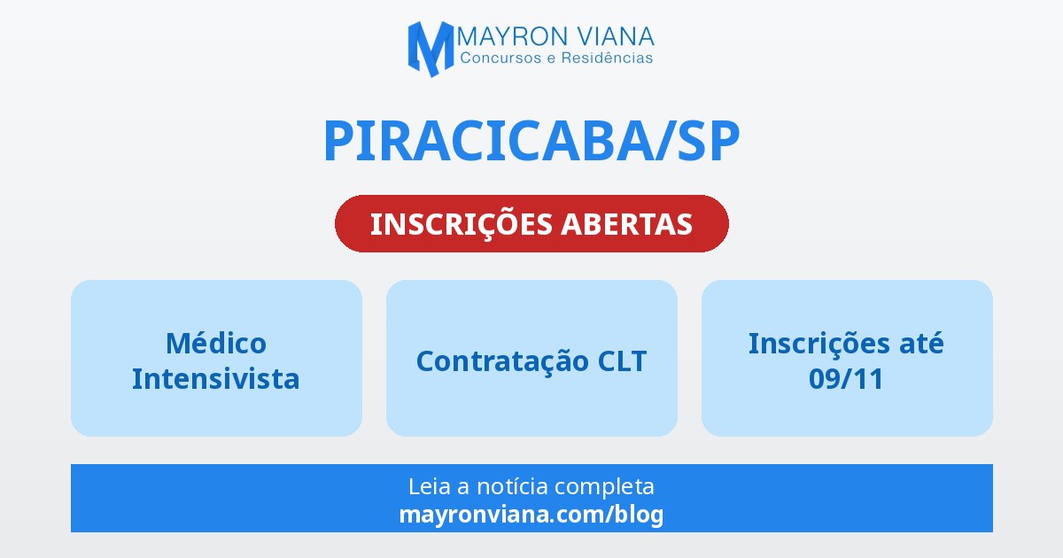 Piracicaba/SP: FASCAMP abre seleção para Médico Intensivista