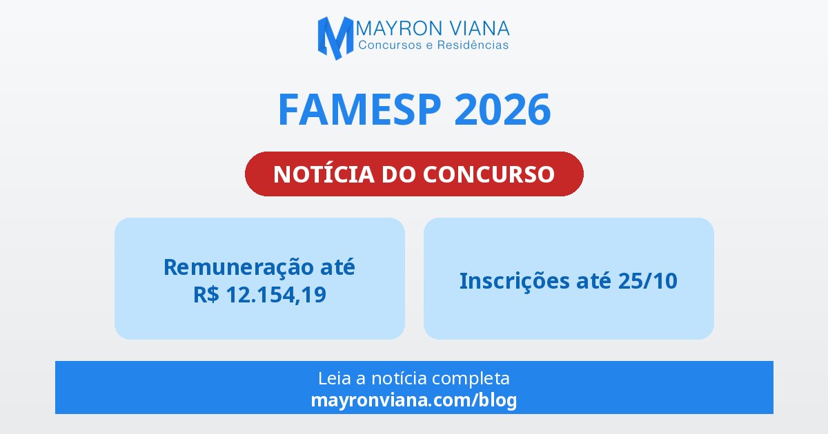 FAMESP 2026: seleções para médicos em Botucatu e Tupã até 25/10